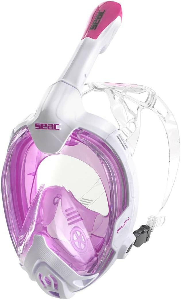 Seac Fun, Full Face Snorkeling Mask, White/Pink Xs-S.