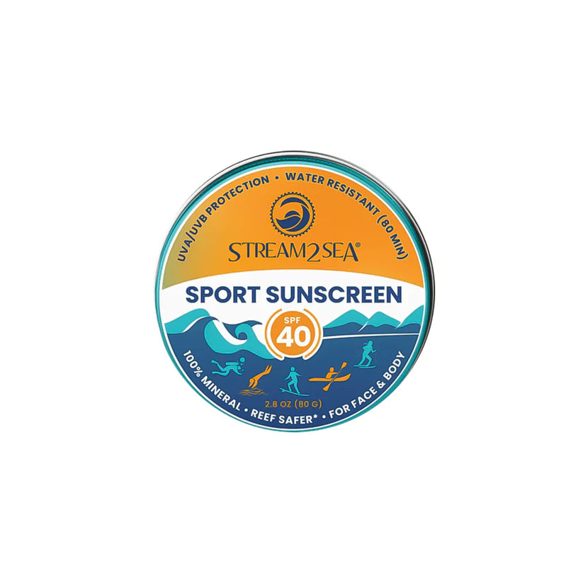Stream2Sea Spf 40 Sport Sunscreen Zinc Balm 2.8 Oz.