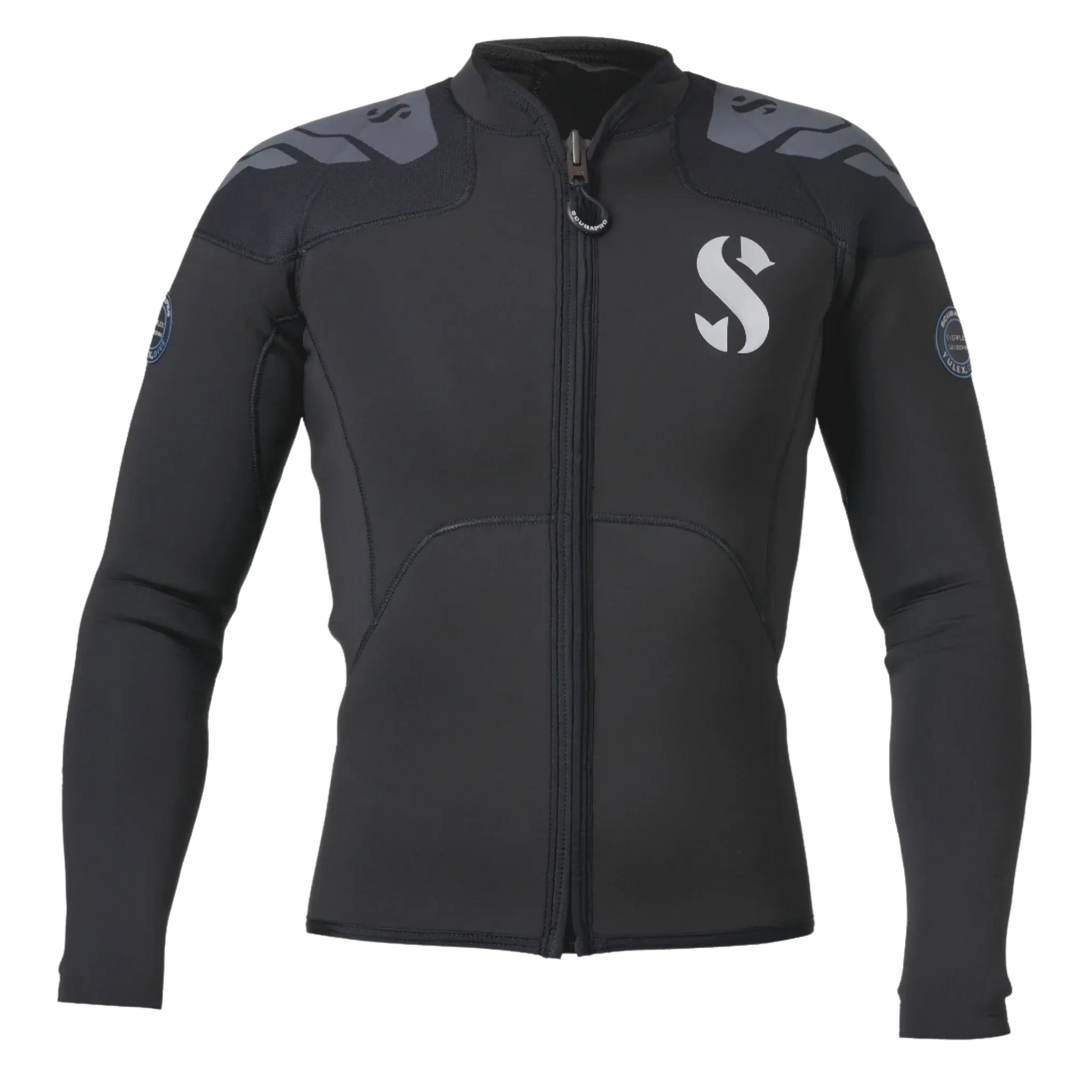 Scubapro Everflex Yulex Long Sleeve Zip-Up, 3MM, Mens