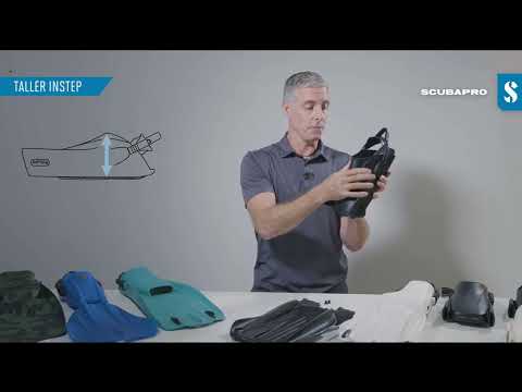 Scubapro Modular Fin System Full Foot Pocket, Black.