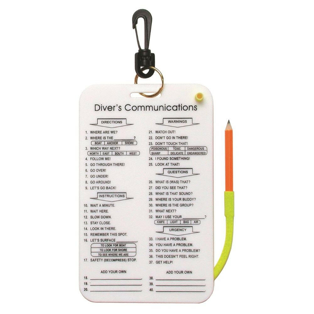 Innovative Scuba Concepts Communication Slate.